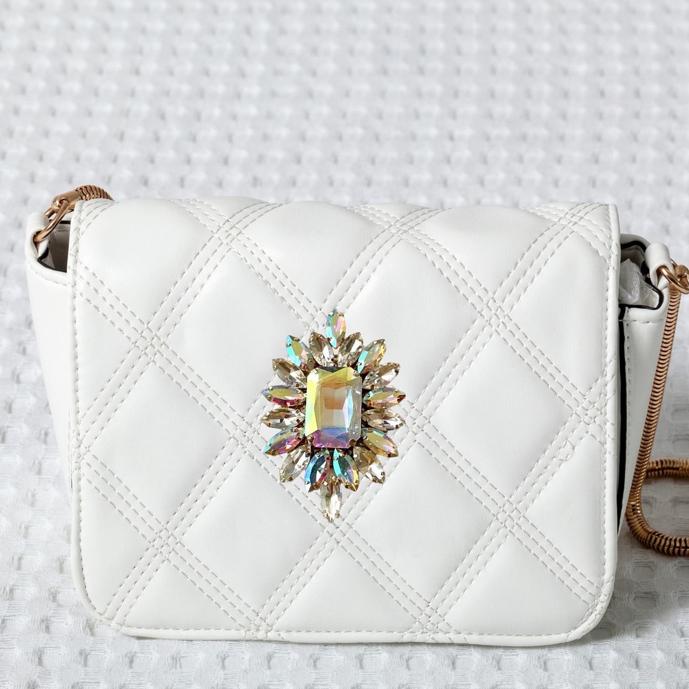 Marquise Prism Crystal Brooch Concho Handmade Magnetic Bag Charm